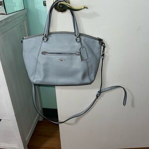 Light blue coach cross body bag